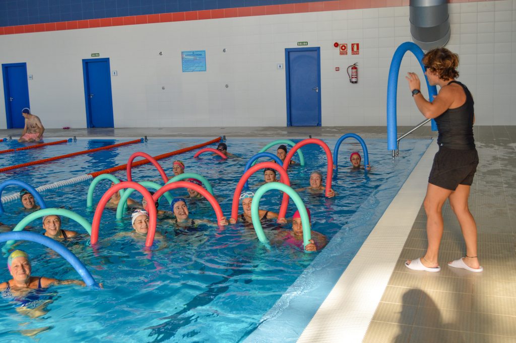 Vecinos de Polanco practicando actividad deportiva