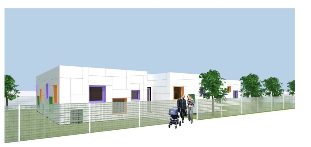 Representación gráfica de futuro edificio que albergará el centro de educación infantil de 0 a 2 años