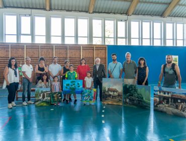 Autoridades, jurado y ganadores del concurso de pintura al aire libre de Polanco