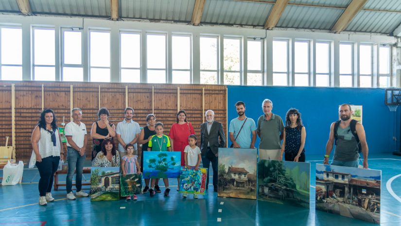 Autoridades, jurado y ganadores del concurso de pintura al aire libre de Polanco