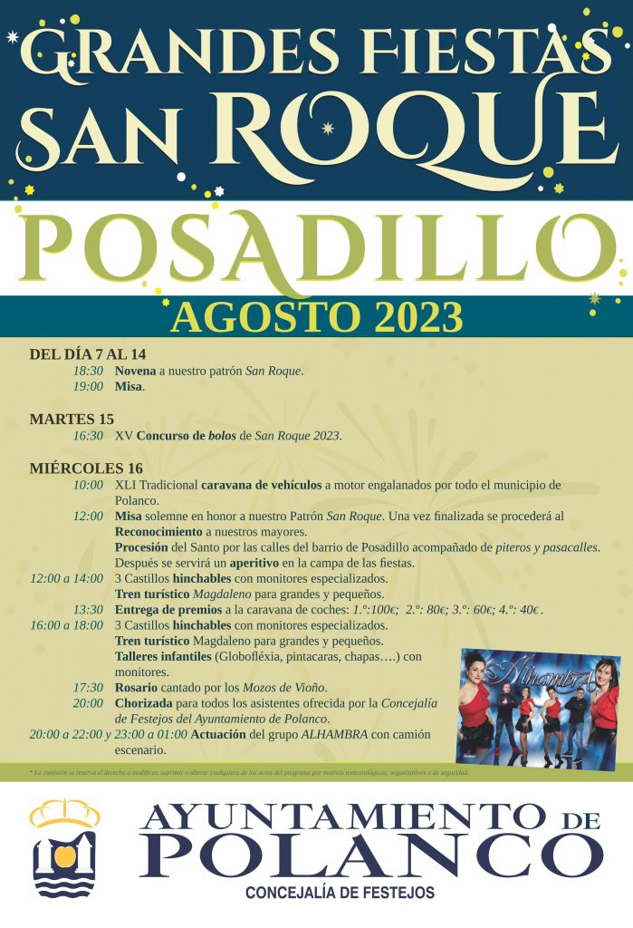 Cartel de las fiestas de Posadillo