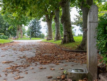 Fuente situada en los jardines de la casa de Pereda y conectada a la red municipal