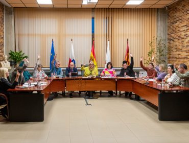 Votación de la moción sobre el centro de salud, con uno de los dos ediles del PP apoyando la propuesta de exigir que se licite la redacción del proyecto