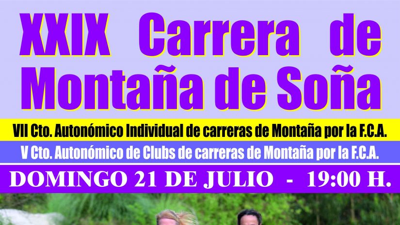 Cartel XXIX carrera de montaña de Soña