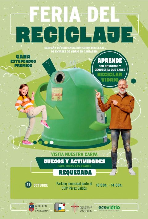 Cartel Feria reciclaje Requejada