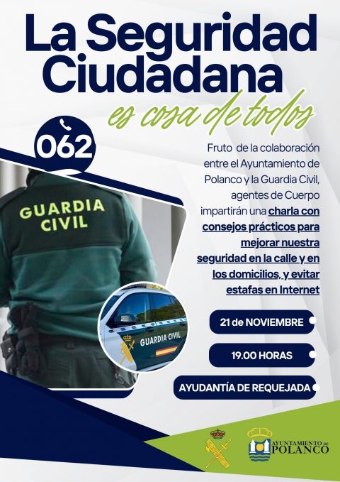 Cartel charla seguridad ciudadana GC