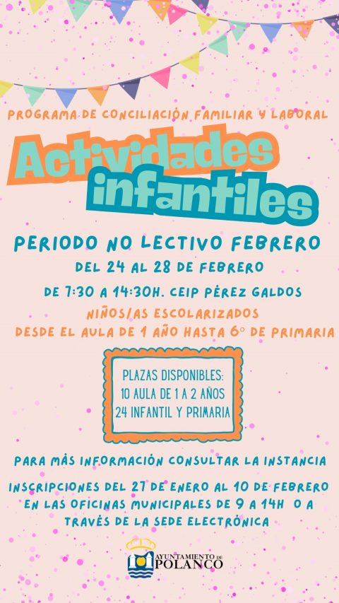 Cartel semana no lectiva de Carnaval