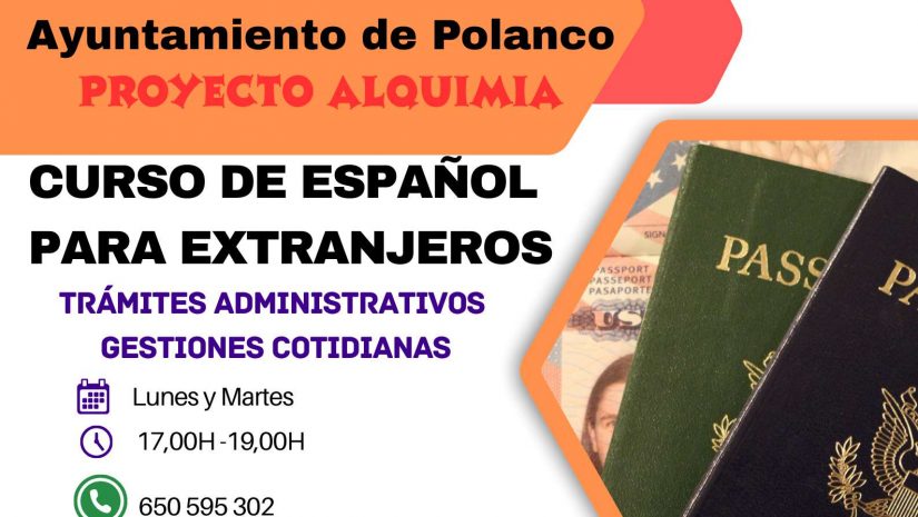 Cartel curso de español para extranjeros