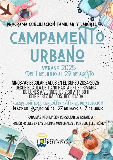 Cartel campamento urbano 2025