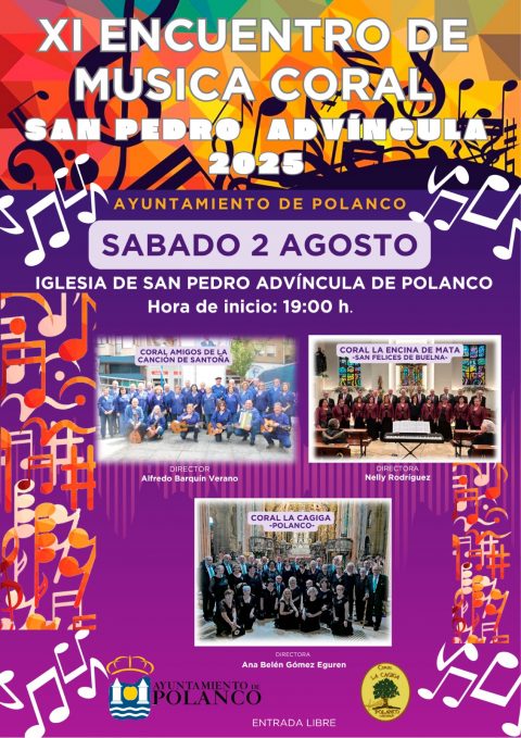 Cartel XI Encuentro de musica coral