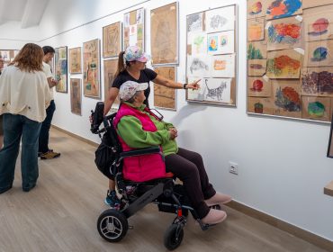 Exposición de trabajos del taller de pintura en la Casa de Cultura de Polanco