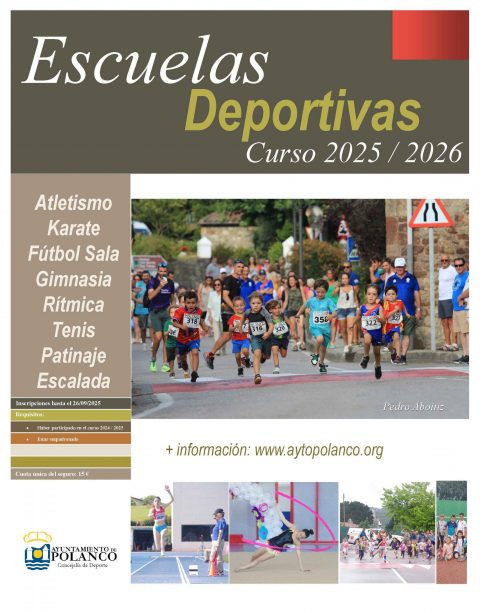 Cartel Escuelas Deportivas curso 2025 / 2026