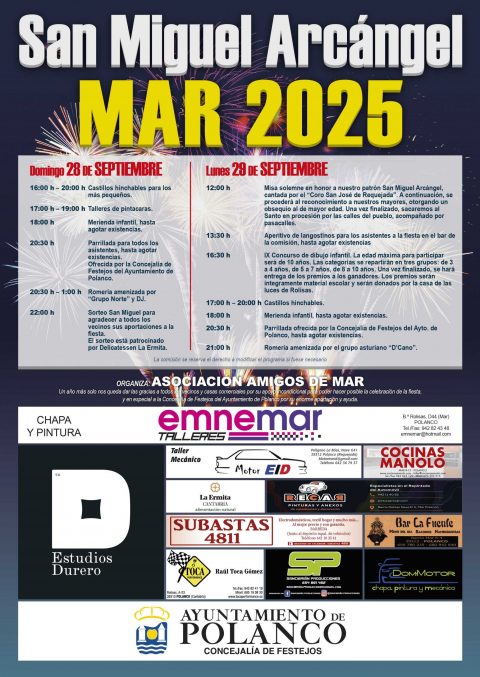 Programa de Fiestas de San Miguel Arcángel en Mar