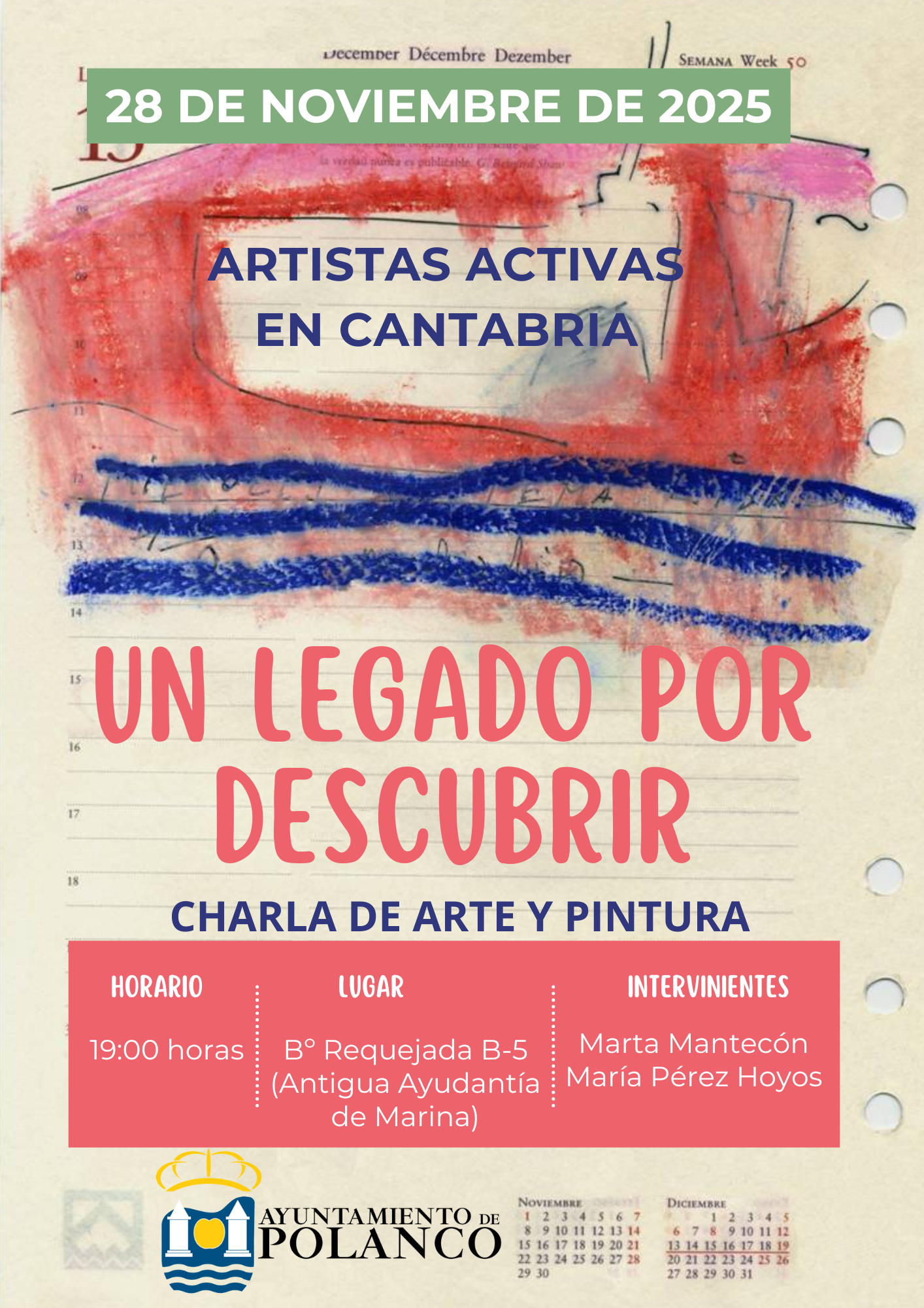 Cartel Charla Un legado por descubrir