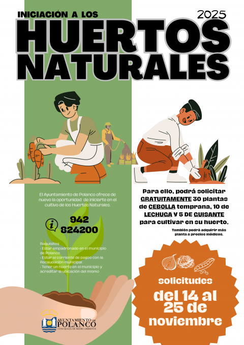 Cartel Huertos naturales noviembre