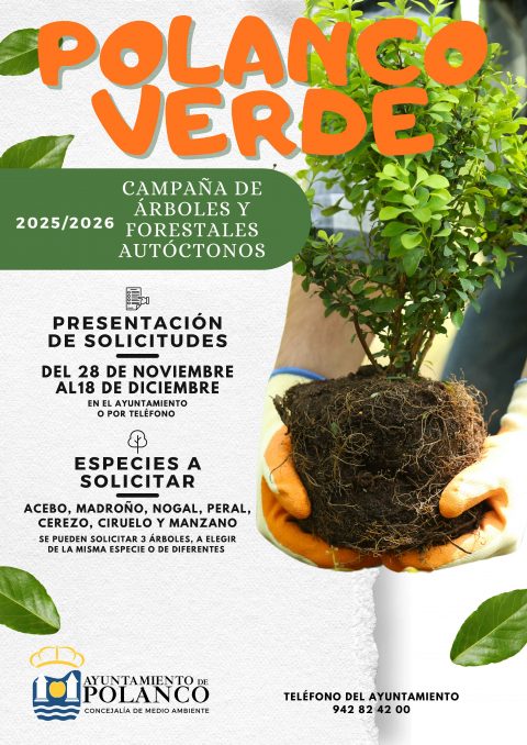 Cartel Polanco Verde. Campaña de árboles y forestales autóctonos