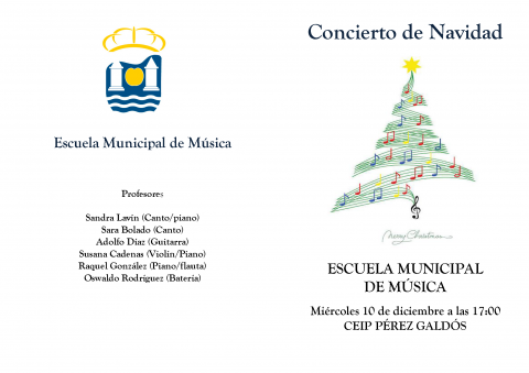 Cartel concierto de Navidad de la Escuela de música