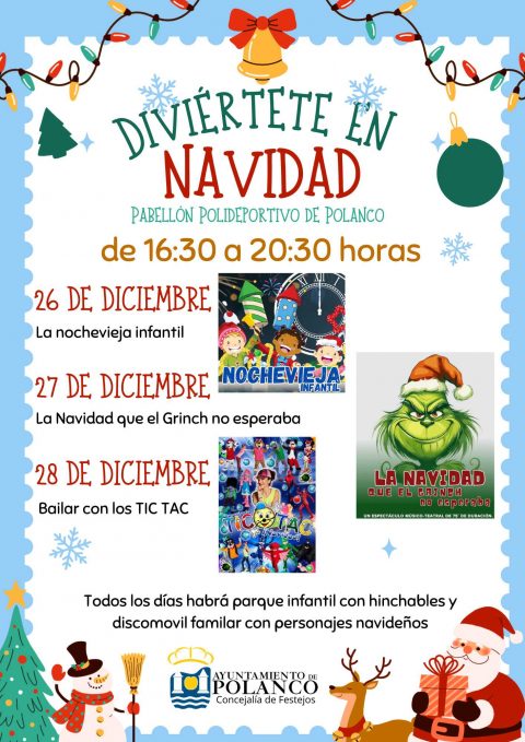 Cartel Diviértete en Navidad