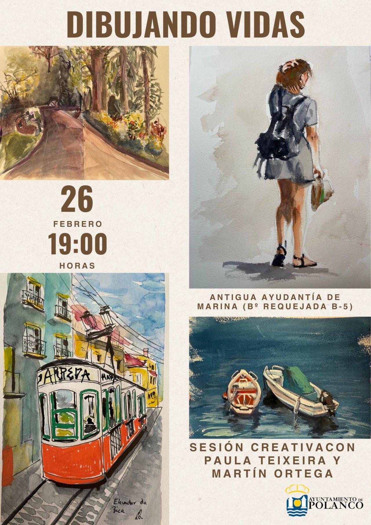 Cartel charla sesión creativa