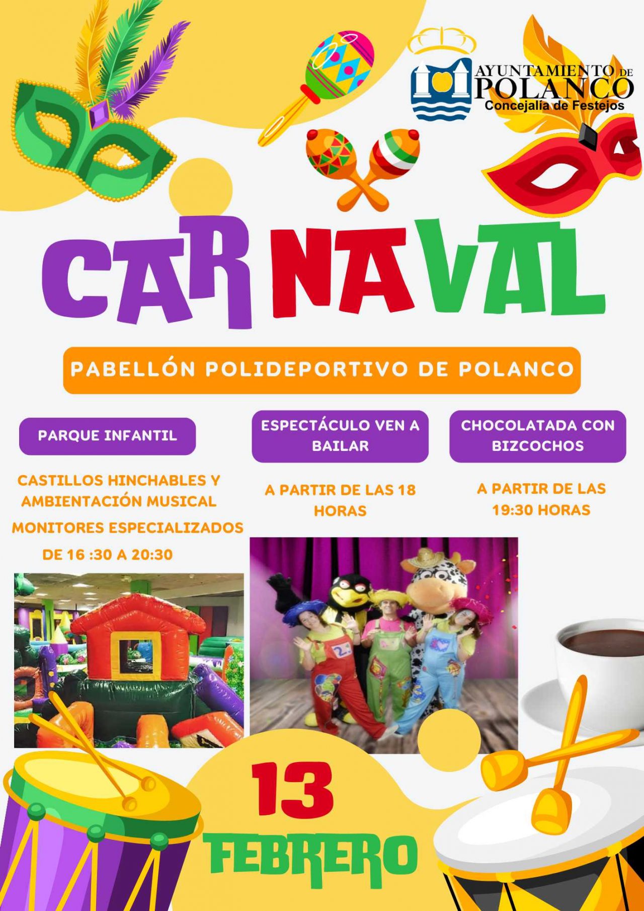Cartel Carnaval infantil 13 de febrero