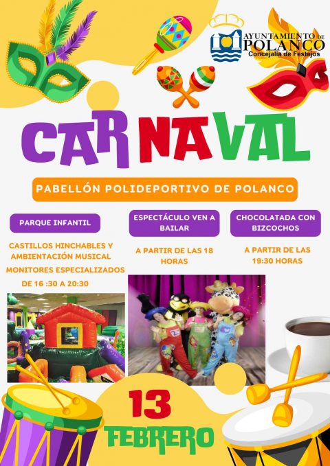 Cartel Carnaval infantil 13 de febrero