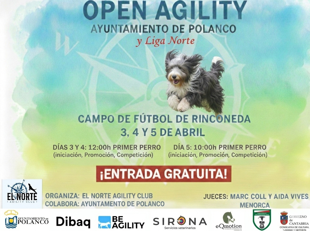 Cartel prueba agility Rinconeda