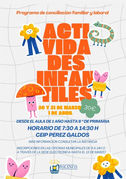 Cartel programa de conciliación familiar Semana Santa 2026