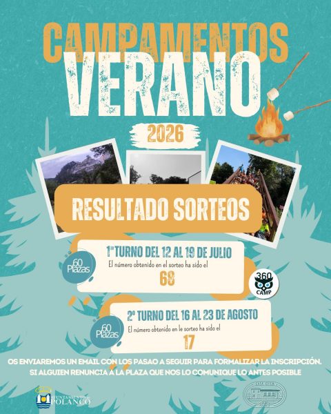 Resultado sorteo Campamentos de verano