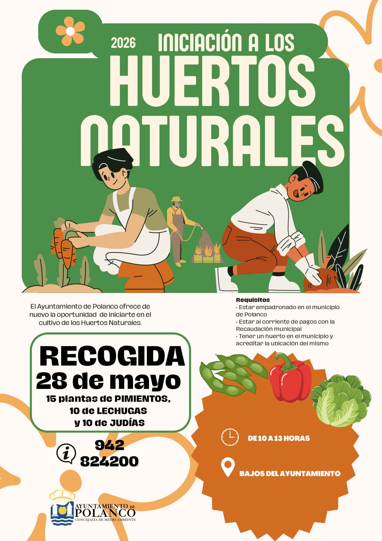 Cartel entrega de plantas el día 28 de mayo de 2026
