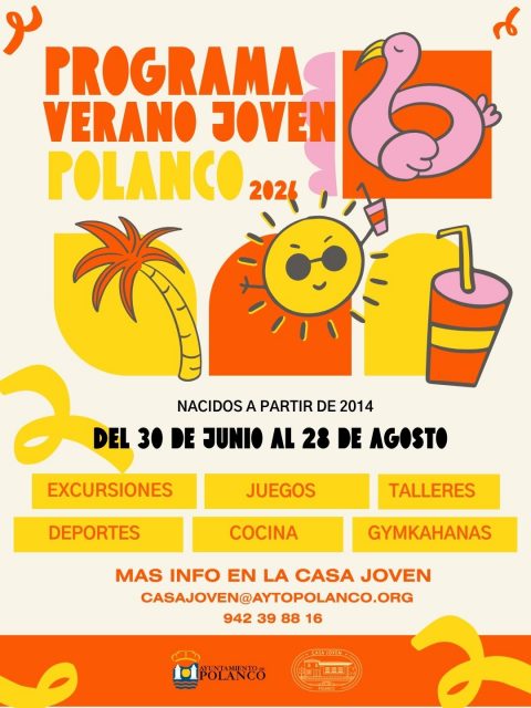 Cartel programa Verano joven Polanco 2026