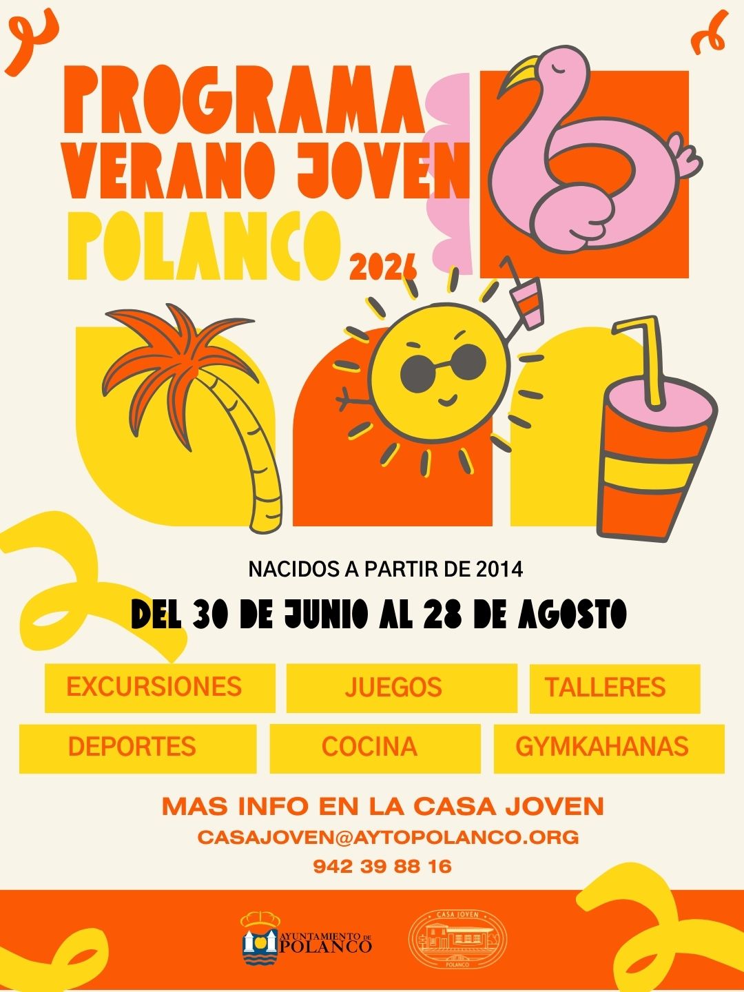 Cartel programa Verano joven Polanco 2026