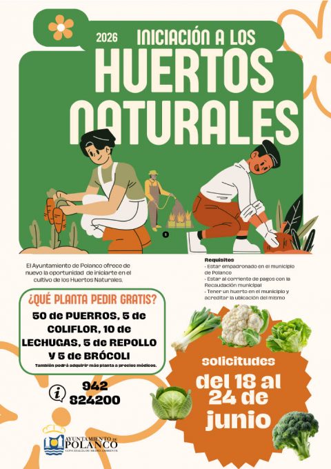 Cartel solicitud planta huertos naturales junio