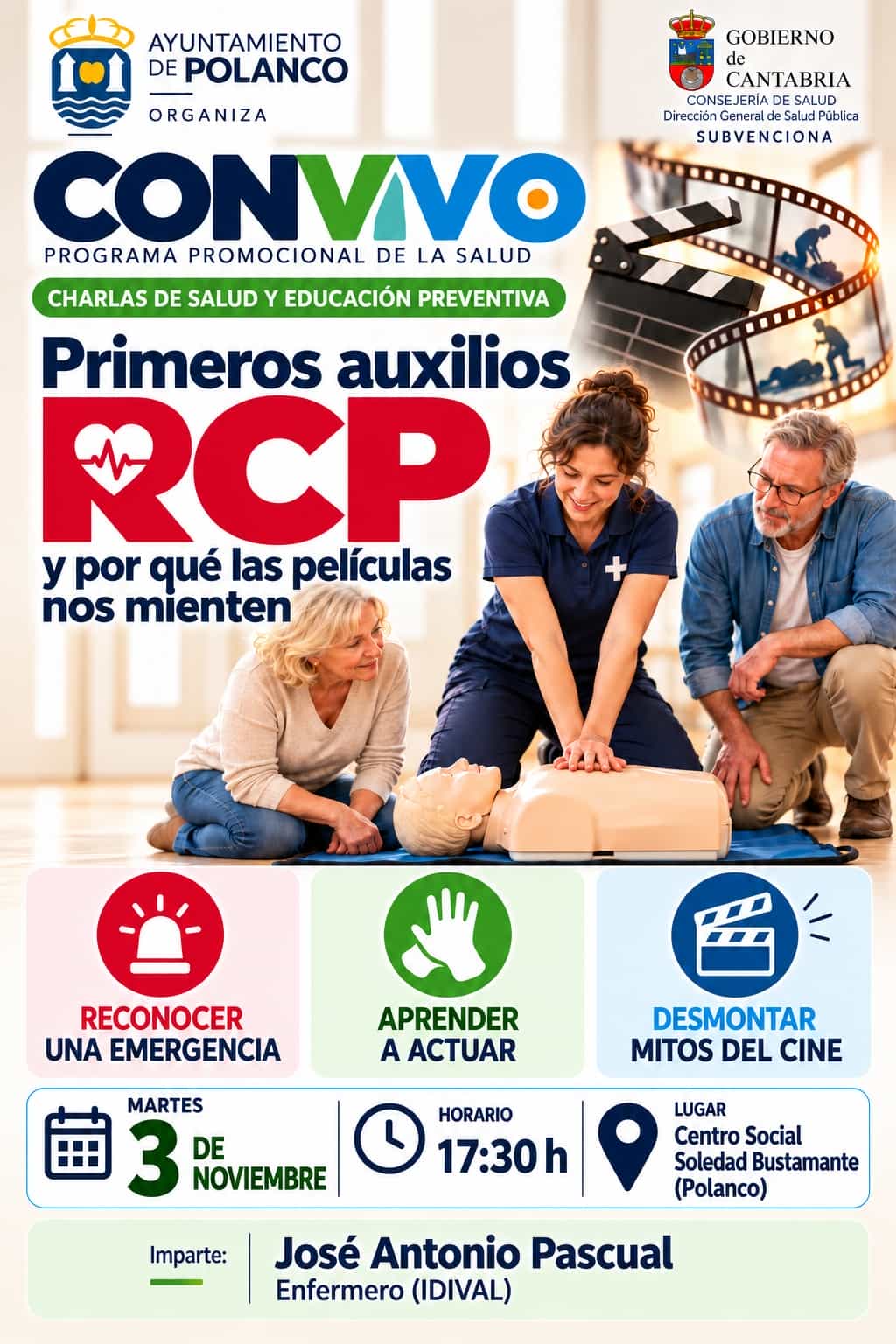 Primeros auxilios RCP y por las películas nos mienten